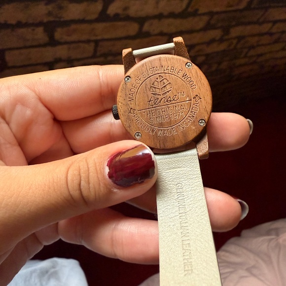 Tense Leather Hampton Wooden Watch in Walnut Grey Unisex - Picture 4 of 7